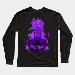 GENSHIN IMPACT YAE MIKO NEGATIVE SPACE Long Sleeve T-Shirt